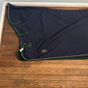 Rider’s horse clothing International- Horse cooler navy blue with green